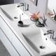 Bathroom furniture WAVE - White / silver oak