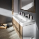 Bathroom furniture MEDIENA - White matt/oak graphite