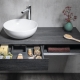 Bathroom furniture MORIAN - Black oak
